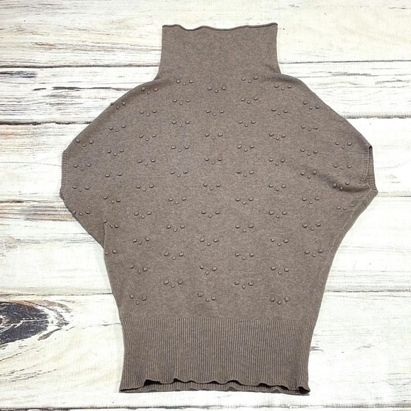 La Fée Maraboutée Pullover Sweater Cowl Neck Short Sleeve Beige Size XS - Picture 11 of 16